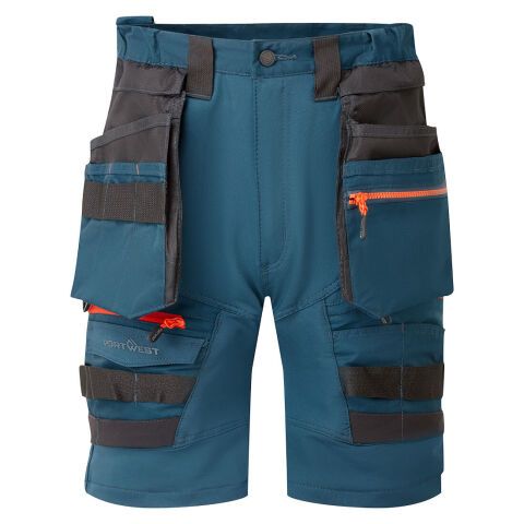 Portwest DX444 Bermudas Holster DX4 con bolsillos desmontables Bleu Metro - Talla 46