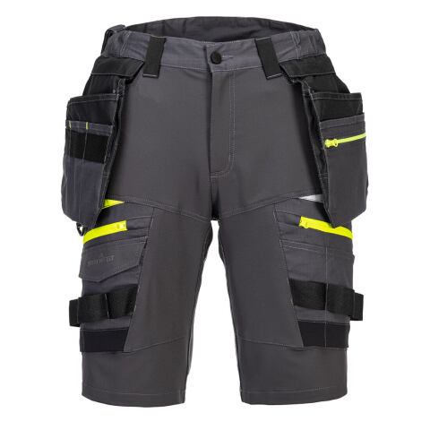 Portwest DX444 Bermudas Holster DX4 con bolsillos desmontables Gris Métal - Talla 42
