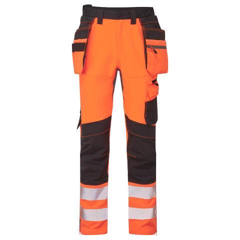 Portwest DX454 Pantalón DX4 Hi-Vis Detachable Holster Pocket Craft Orange/Noir - Talla 48 - Estándar