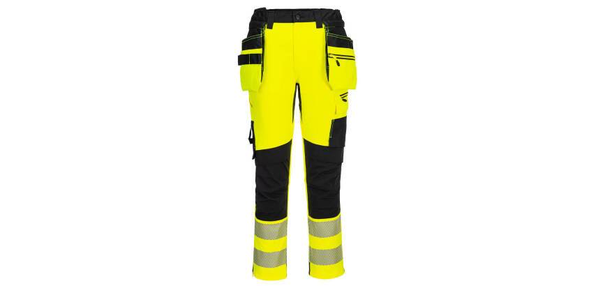Portwest DX454 DX4 High-Visibility Trousers with Detachable Holster Pockets