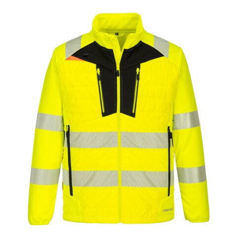Portwest DX473 Chaqueta DX4 de alta visibilidad Hybrid Baffle Jaune/Noir - Talla XXXL