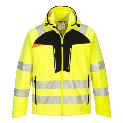 Portwest DX475 Softshell de alta visibilidad DX4 Jaune/Noir - Talla XXXL