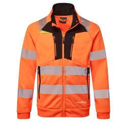 Portwest DX477 Sudadera con cremallera DX4 Hi-Vis Funnel Neck Zipped