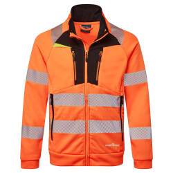 Portwest DX477 Sudadera con cremallera DX4 Hi-Vis Funnel Neck Zipped