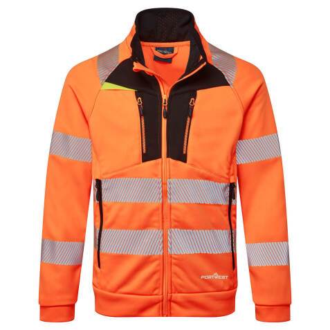 Portwest DX477 DX4 Felpa Hi-Vis con collo a imbuto e chiusura a zip