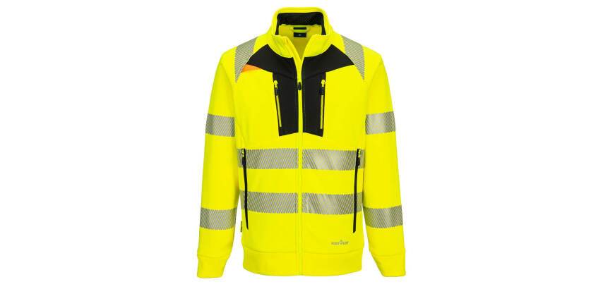 Portwest DX477 Sweat zippé à col cheminée DX4 Hi-Vis