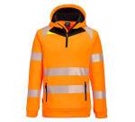Portwest DX482 DX4 Hi-Vis 1/4 Zip Hoodie