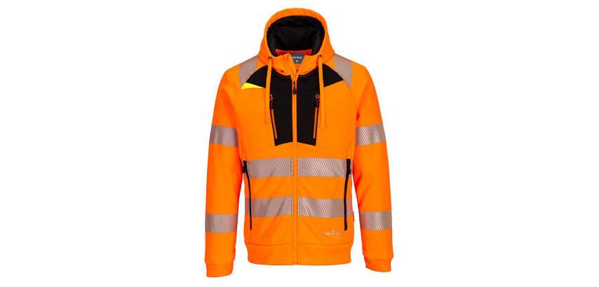 Portwest DX484 HV DX4 Reißverschluss-Kapuzenpullover