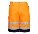 Portwest E043 Bermuda HiVis Poly-coton Orange/Marine - Taille S