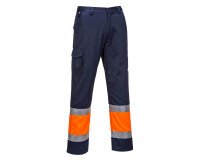 Portwest E049 Pantalón bicolor de alta visibilidad clase 1 Contrast Service