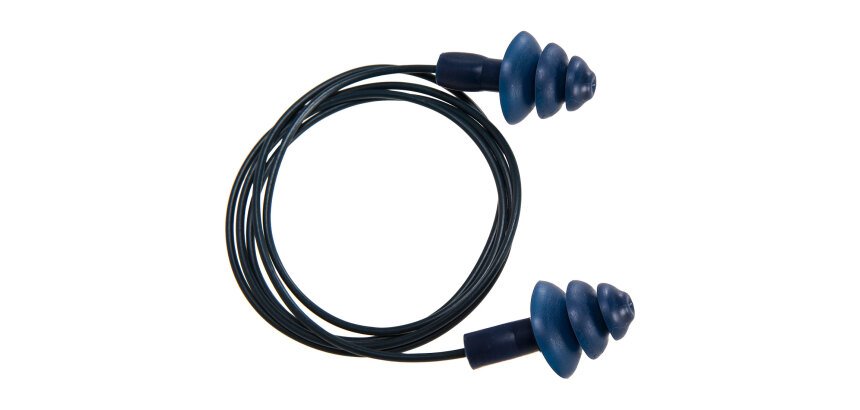 Portwest EP07 Bouchon d'oreille TPR détectable avec cordon, bleu - Carton de 50 paires