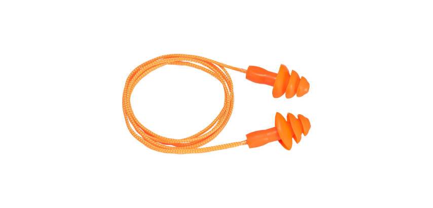 Portwest EP04 Tappi in TPR riutilizzabili con cordino (50 paia) Orange