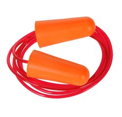 Portwest EP08 Corded PU Foam Ear Plugs (200 pairs) Orange