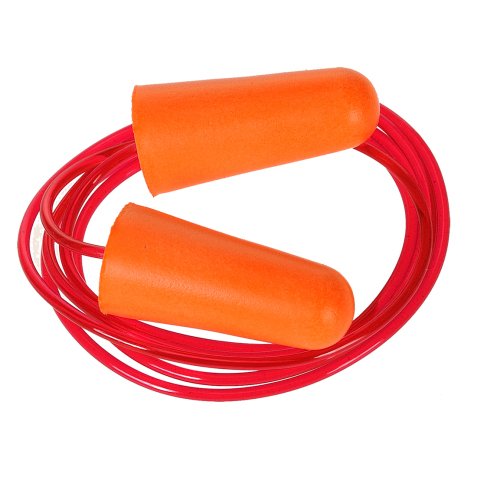 Portwest EP08 Tapones de espuma de PU, con cordel (200 pares) Orange