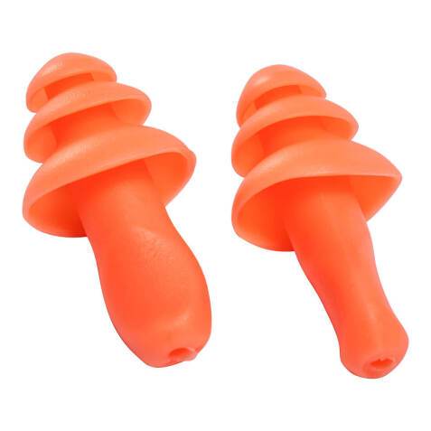 Portwest EP10 Bouchon d'oreille réutilisable en TPR avec cordon, orange - Carton de 50 paires