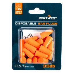 Portwest EP14 Bouchons d'oreille en mousse PU (10 paires) Orange