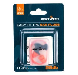 Portwest EP22 Tappi in TPR con cordino Easy Fit (1 paio) Orange