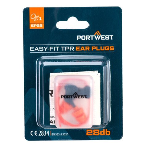 Portwest EP22 Bouchons d'oreille Easy fit corde (1 paire) Orange