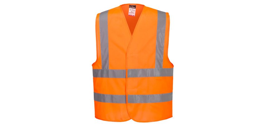 Portwest ES470 ES1 Essential Chaleco con Banda y Tirantes de Alta Visibilidad