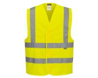 Portwest ES470 ES1 Essential Gilet à Bandes et Bretelles Haute Visibilité Jaune - Taille XS