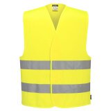 Portwest ES474 ES1 Essential Gilet à Deux Bandes Haute Visibilité Jaune - Taille L