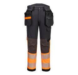 Portwest EV442 Pantalon Stretch EV4 Haute-Visibilité Classe 1 avec Poches flottantes Démontables