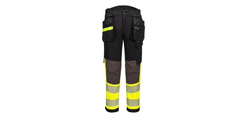 Portwest EV442 Pantalon Stretch EV4 Haute-Visibilité Classe 1 avec Poches flottantes Démontables