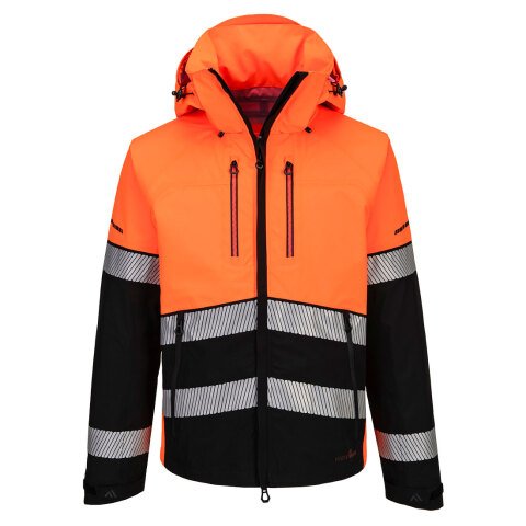 Portwest EV465 Chaqueta EV4 Hi-Vis Shell (3 Capas) Orange/Noir - Talla XXXL