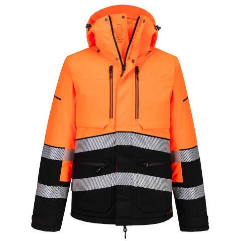 Portwest EV467 Chaqueta EV4 Hi-Vis Winter Orange/Noir - Talla XXXL