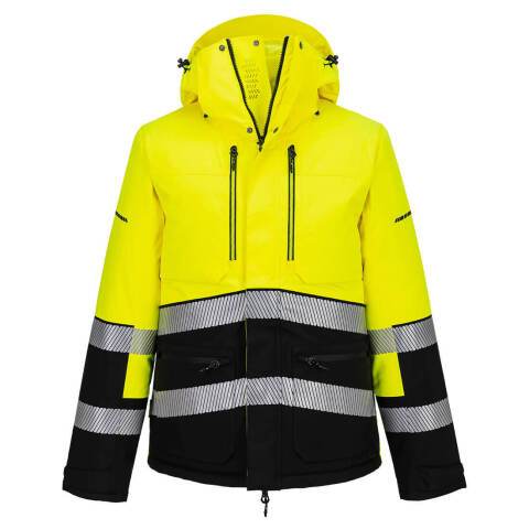 Portwest EV467 Chaqueta EV4 Hi-Vis Winter Jaune/Noir - Talla XXXL