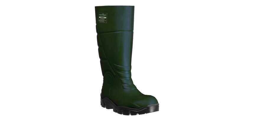 Portwest FD90 Bota Wellington PU, no de seguridad O4 CI FO SRC