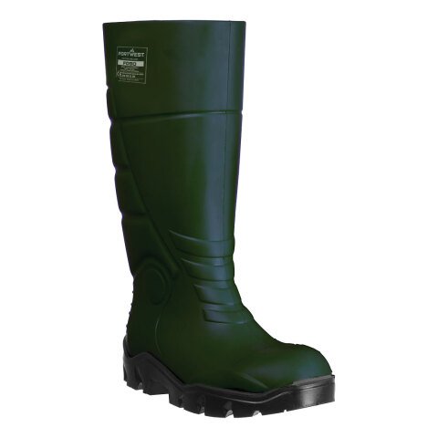 Portwest FD90 Bota Wellington PU, no de seguridad O4 CI FO SRC Vert - Talla 48