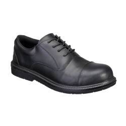 Portwest FD18 Chaussures de sécurité Steel Action Leather Executive Shoe S3 SR FO, noir