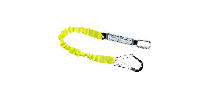 Portwest FP53 Single Elasticated Lanyard with Shock Absorber Yellow