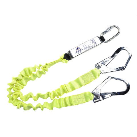 Portwest FP52 Línea de amarre elástica doble de 1,8 m con absorbedor Jaune