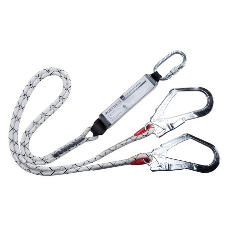 Portwest FP55 Línea de amarre Kernmantle doble con absorbedor Blanc
