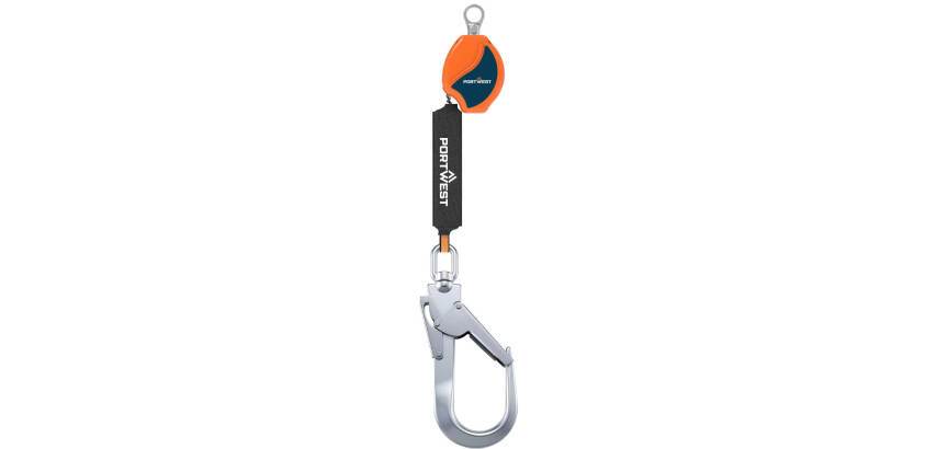 Portwest FP80 2m Self-Retracting Lifeline 140kg Orange/Black