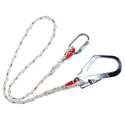 Portwest FP21 Línea de amarre de restricción sencilla 1,5m Blanc