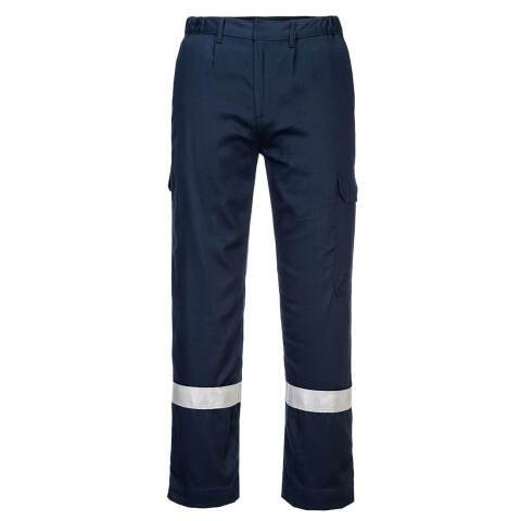 Portwest FR412 Pantalón ligero resistente a la llama y antiestático Marine - Talla XXXL - Estándar