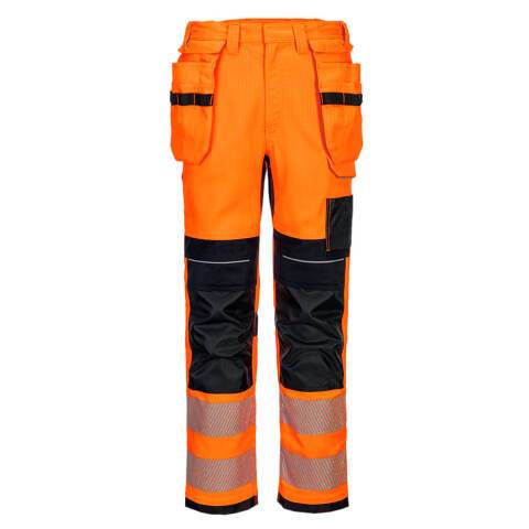 Portwest FR415 Pantalón PW3 FR Modaflame HVO Holster Orange/Noir - Talla 48 - Estándar