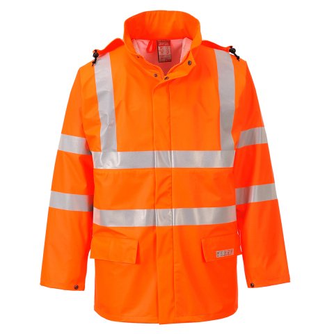 Portwest FR41 Chubasquero alta visibilidad Sealtex Flame Orange - Talla XXXL