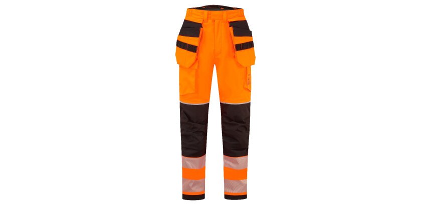 Portwest FR427 PW3 FR Modaflame Rain+ Hi-Vis Pantaloni invernali con tasche holster