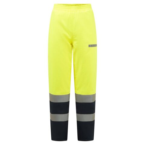 Portwest FR434 Pantalones Bizflame Rain+ Hi-Vis Multi-Norm Contrast FR Winter Jaune/Marine - Talla XXXL - Estándar