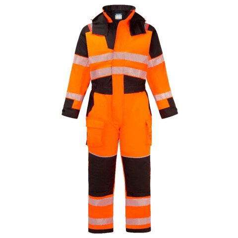 Portwest FR516 Mono de invierno PW3 Modaflame Rain+ Hi-Vis Multi-Norm FR Winter Orange/Noir - Talla XXXL - Estándar