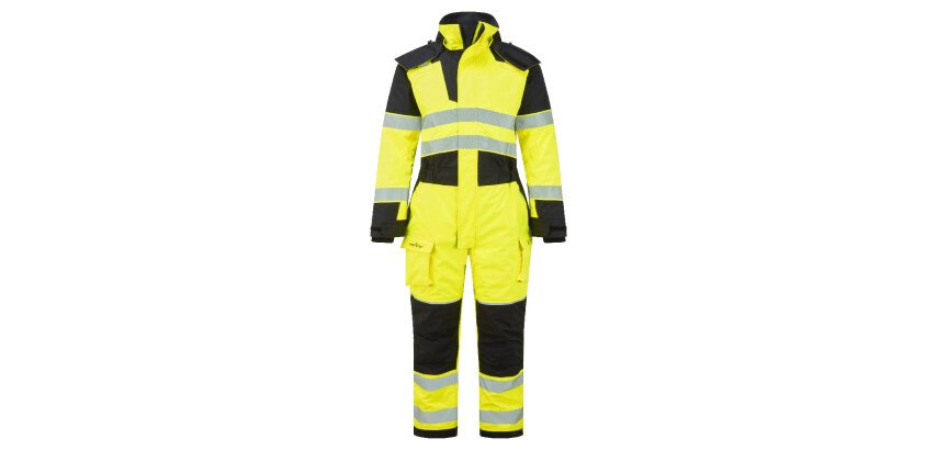 Portwest FR516 Mono de invierno PW3 Modaflame Rain+ Hi-Vis Multi-Norm FR Winter
