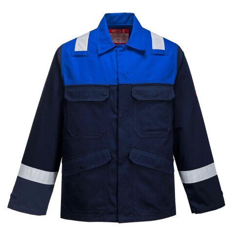 Portwest FR55 Chaqueta Bizflame Plus Marine/Royal - Talla XXXL