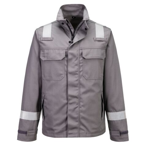 Portwest FR609 Chaqueta resistente a la llama y a productos químicos Gris - Talla XXXL