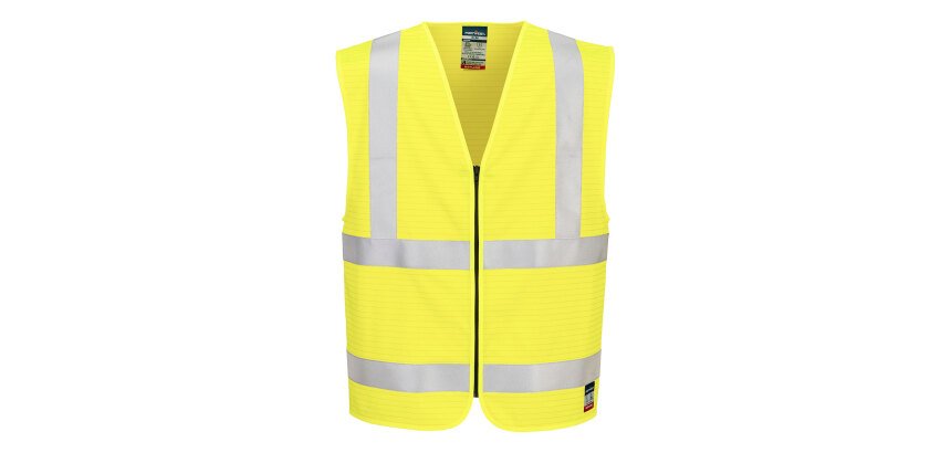 Portwest FR615 Gilet con zip Bizflame Hi-Vis FR