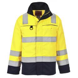 Portwest FR61 Chaqueta de alta visibilidad Multi-Norm Jaune/Marine - Talla S