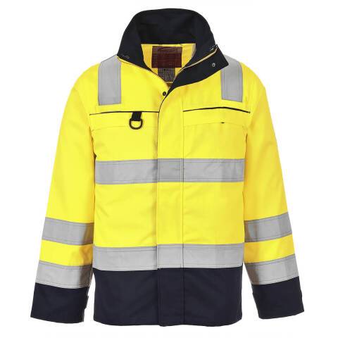 Portwest FR61 Chaqueta de alta visibilidad Multi-Norm Jaune/Marine - Talla XXXL